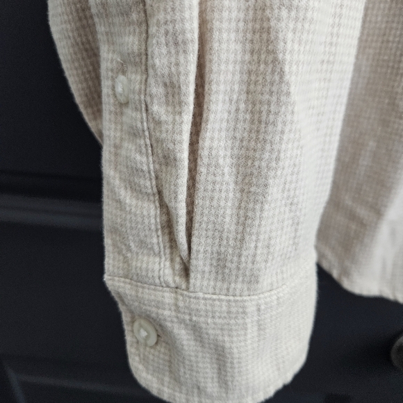 Abercrombie & Fitch Mens Houndstooth Soft AF Flannel XXL Fall Neutral - Picture 4 of 9